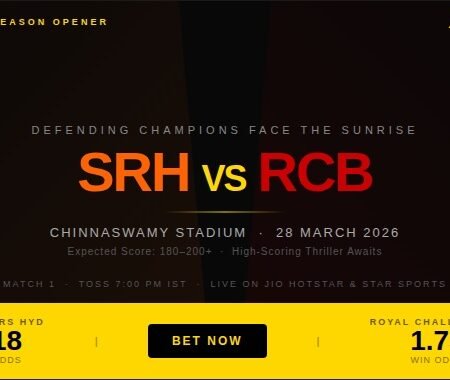 RCB vs SRH IPL 2026 Match 1: Preview, Stats & Dream11
