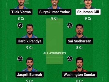 GT vs MI Dream11 Prediction IPL 2026 — GL & SL Teams