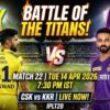 CSK vs KKR Head to Head IPL 2026 | All Records