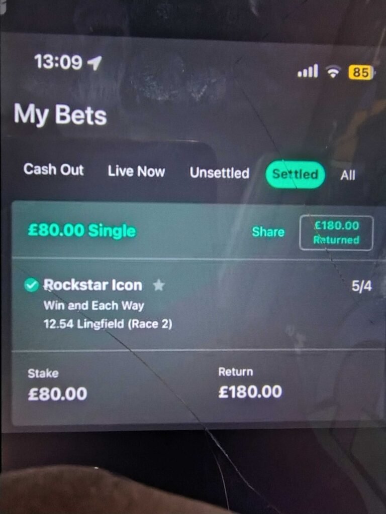 Some of My Winning Bets – Real Results

To give a clearer picture of how the tips worked out in practice, here are a few of my actual settled bets from the testing period: