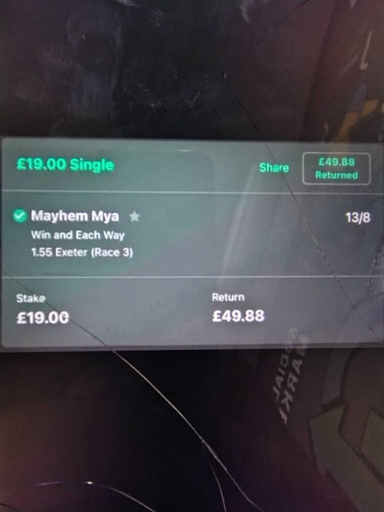 Some of My Winning Bets – Real Results

To give a clearer picture of how the tips worked out in practice, here are a few of my actual settled bets from the testing period:
