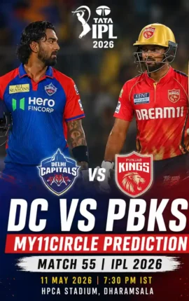 PBKS vs DC My11Circle Prediction Today | IPL 2026 Match 55 — Dharamsala Mein Wo Angle Jo Sabki GL Bigaad Sakta Hai